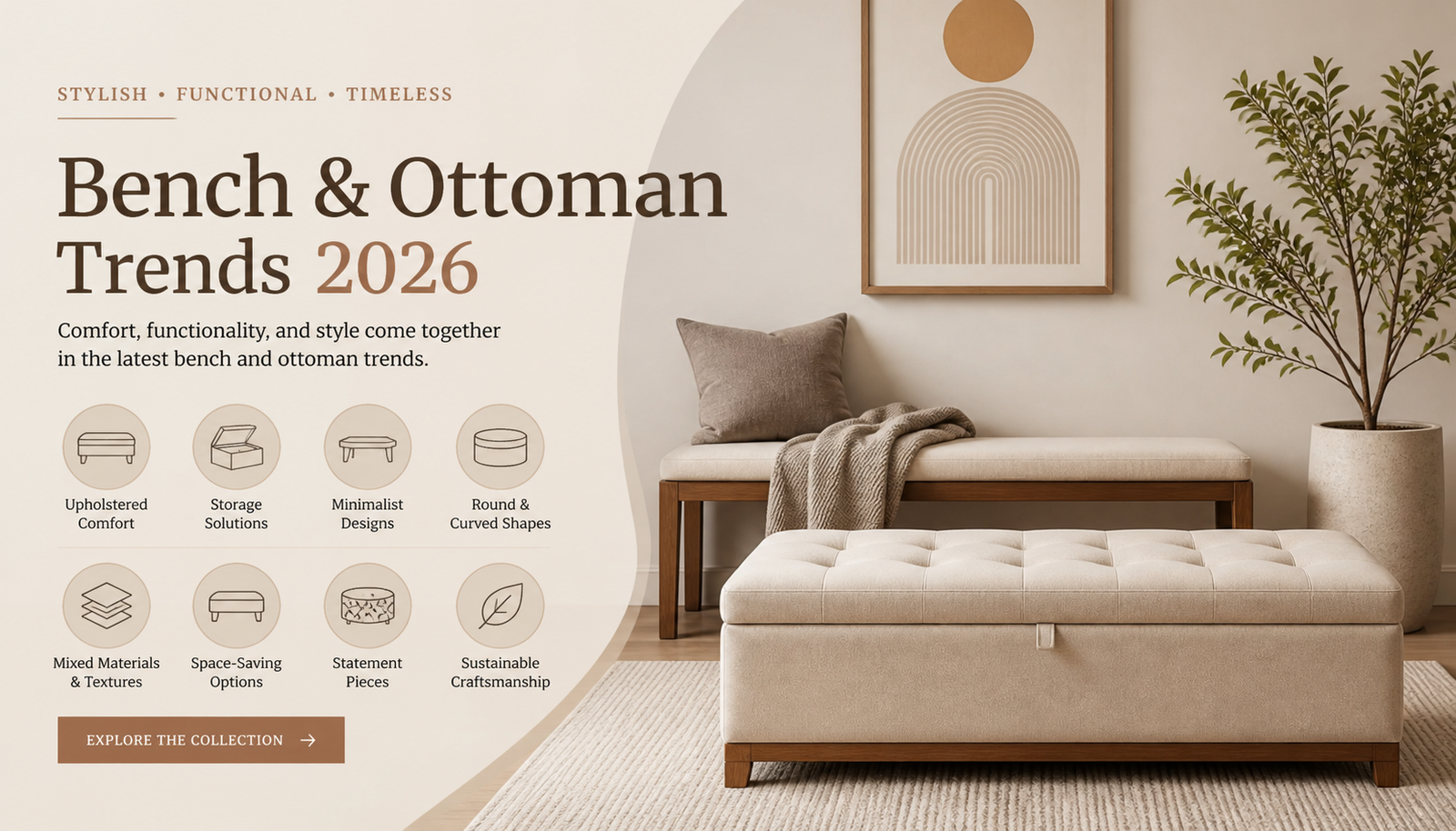 Bench and Ottoman Trends for Modern Homes in 2026