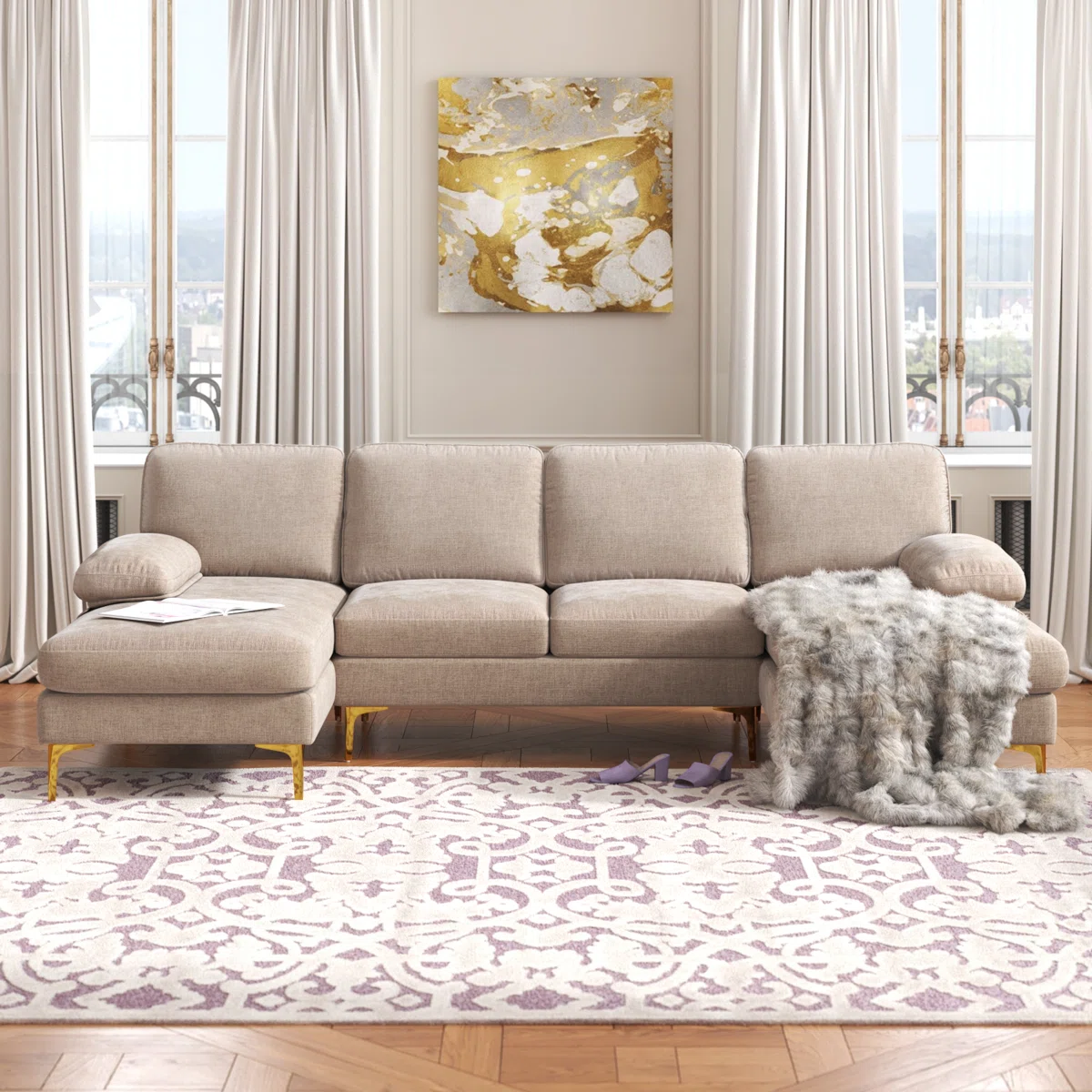 Trego U-Shaped 4-Seat Indoor Modular Sectional