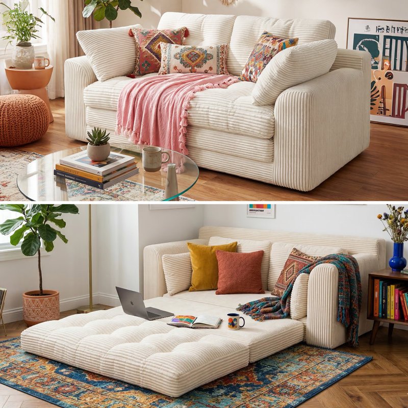 Rivo Convertible Sofa Bed | Folding Sleeper Sofa | Innovative Homesi