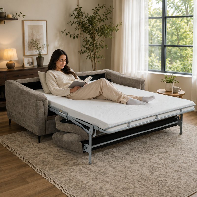 Luno Queen Sleeper Sofa Bed with Mattress | Innovative Homesi