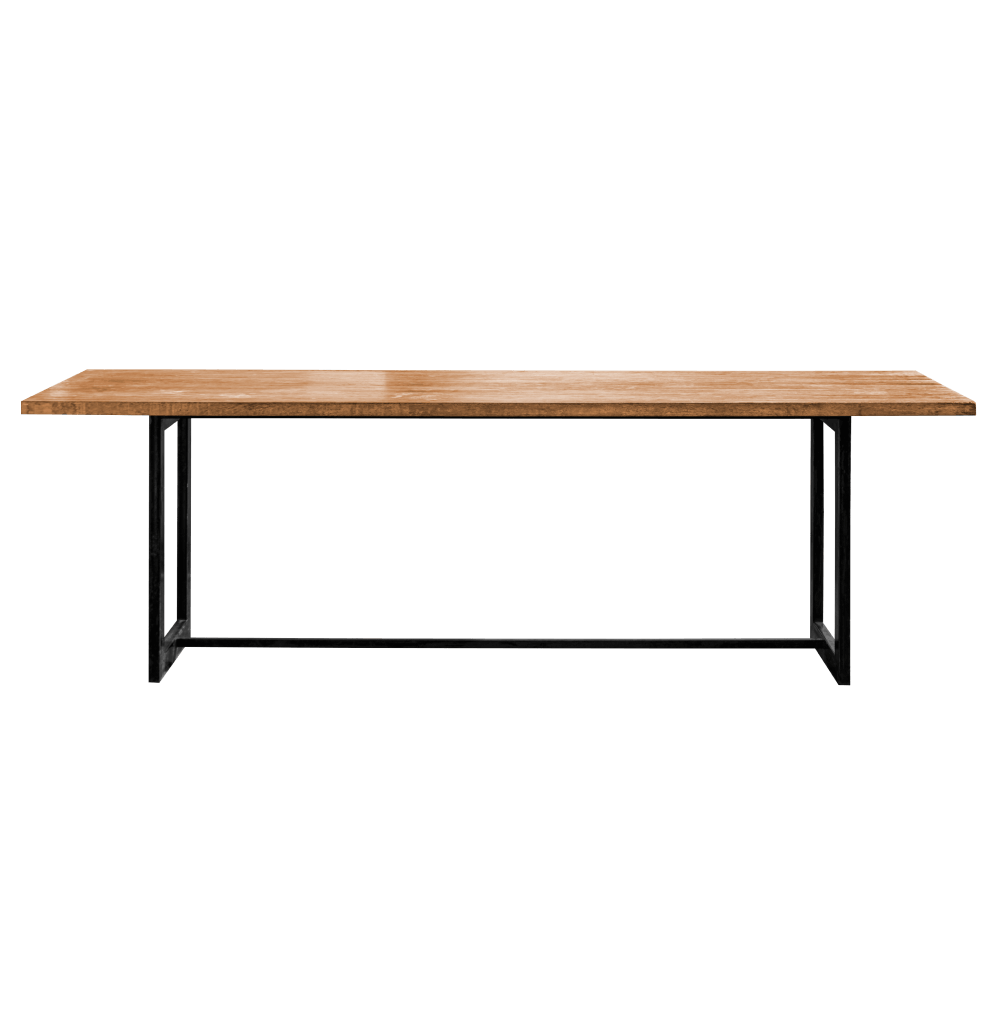 Wood With Steel Table